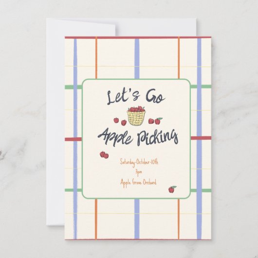 Apple Picking Party uitnodiging (Voorkant)