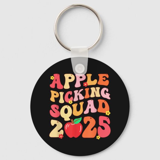 Apple Picking Squad 2025 Herfst Boer Apple Orchard Sleutelhanger (Voorkant)