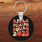Apple Picking Squad 2025 Herfst Boer Apple Orchard Sleutelhanger (Voorkant)