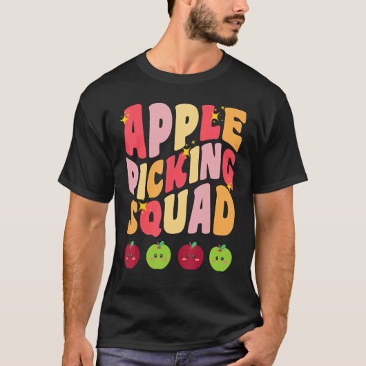 Apple Picking Squad Herfst Herfst Orchard Matching T-shirt (Voorkant)