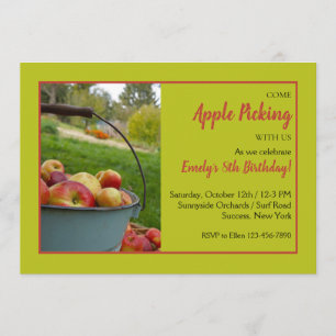 Apple Picking Time Invitation Kaart