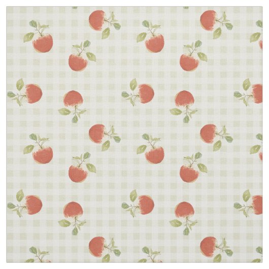 Apple picnic gingham fall print stof (Swatch)