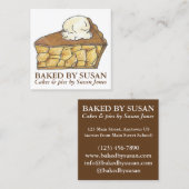 Apple Pie a la Mode bedekt met banketbakkerij Past Vierkante Visitekaartje (Voorkant / Achterkant)