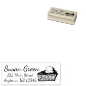 Apple Pie a la Mode Fruit Dessert Slice Address Rubberstempel (Gestempeld)