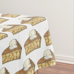 Apple Pie a la Mode Ice Cream Dessert Slice Foodie Tafelkleed