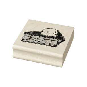 Apple Pie A La Mode Ice Cream Slice Dessert Stempe Rubberstempel