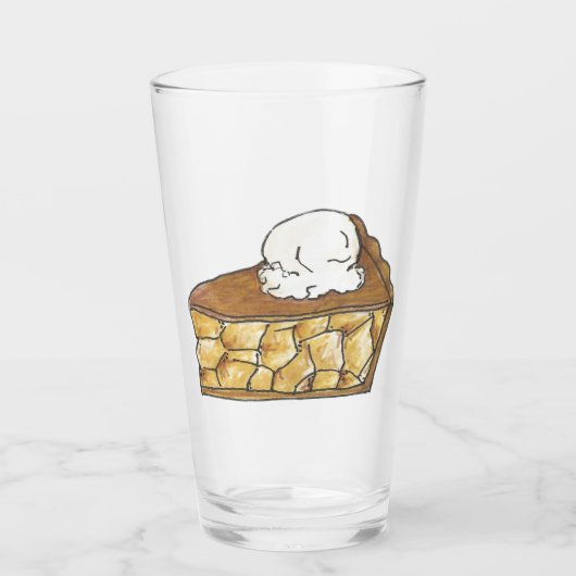 Apple Pie a la Mode Slice Bakery Dessert Glas (Voorkant)