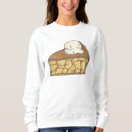 Apple Pie a la Mode Slice Dessert Sweatshirt (Voorkant)