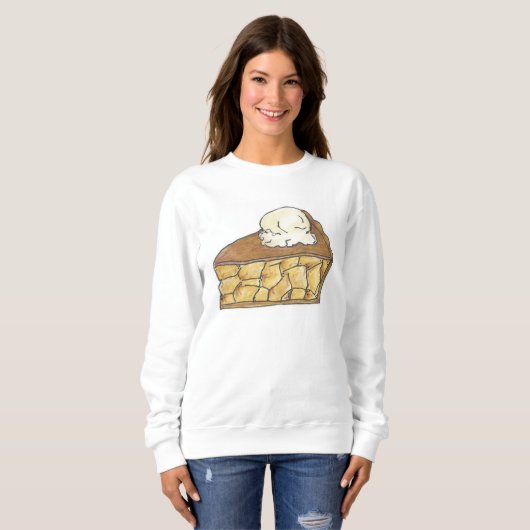 Apple Pie a la Mode Slice Dessert Sweatshirt (Voorkant volledig)