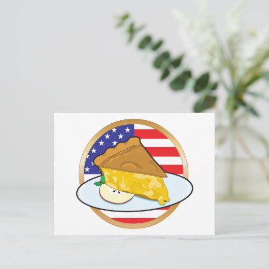 Apple Pie American Flag Briefkaart (Staand voorkant)