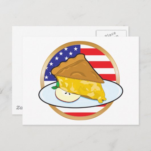 Apple Pie American Flag Briefkaart (Voorkant / Achterkant)