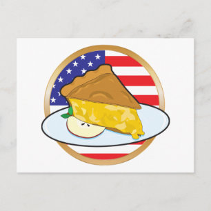 Apple Pie American Flag Briefkaart