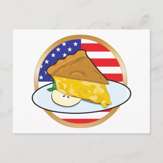 Apple Pie American Flag Briefkaart (Voorkant)