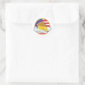 Apple Pie American Flag Ronde Sticker (Tas)