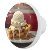 Apple Pie and Vanilla Ice Cream at Diner Keramische Knop (Rechts)