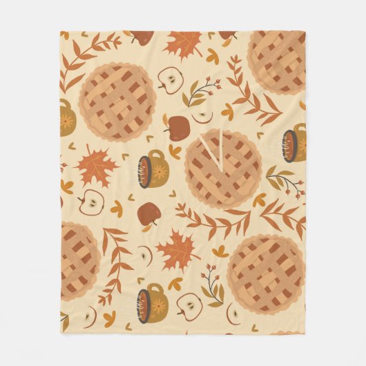 Apple Pie Autumn: graphics Fleece Deken (Voorkant)