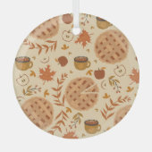 Apple Pie Autumn: graphics Glas Ornament (Voorkant)