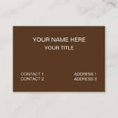 Apple Pie Baker Chef Visitekaartje (Achterkant)