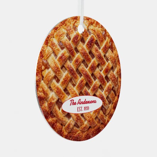 Apple Pie Baker gepersonaliseerd Metalen Ornament (Voorkant Rechts)