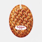 Apple Pie Baker gepersonaliseerd Metalen Ornament (Voorkant links)