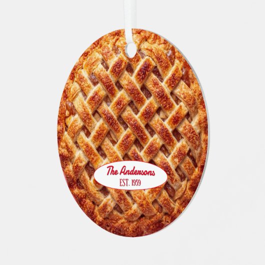 Apple Pie Baker gepersonaliseerd Metalen Ornament (Voorkant links)
