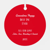 Apple Pie Baker gepersonaliseerd Metalen Ornament (Achterkant)