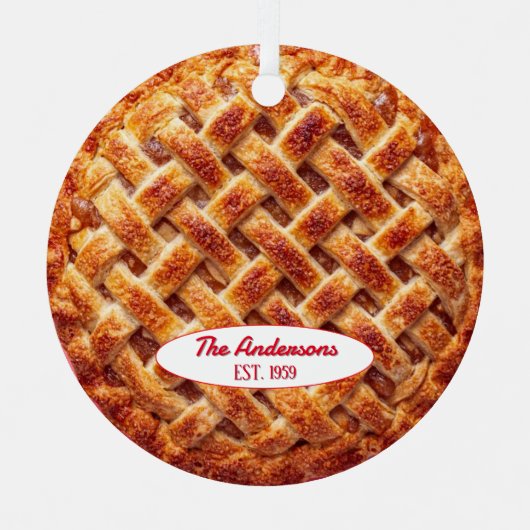 Apple Pie Baker gepersonaliseerd Metalen Ornament (Voorkant)