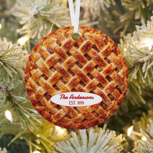 Apple Pie Baker gepersonaliseerd Metalen Ornament (Insitu)