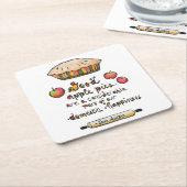 Apple Pie Baking Jane Austen Quote Kartonnen Onderzetters (Schuin)