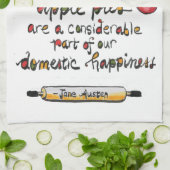 Apple Pie Baking Jane Austen Quote Theedoek (Gevouwen)