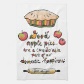 Apple Pie Baking Jane Austen Quote Theedoek (Verticaal)