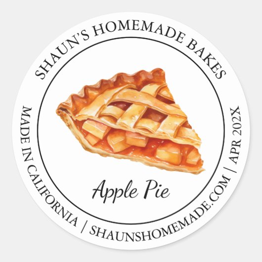 Apple Pie Baking Modern label (Voorkant)