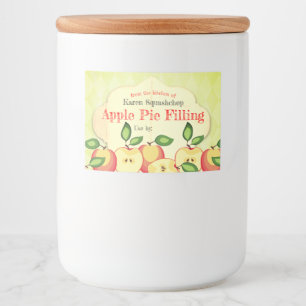 Apple pie boter jelly appesauced bliksetiket voedselcontainer etiket