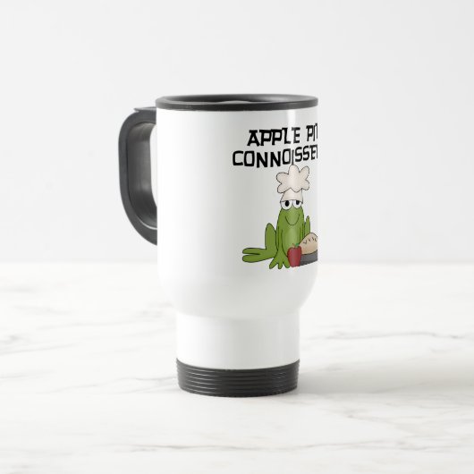 Apple Pie Connoisseur Tshirts en geschenken Reisbeker (Voorkant links)