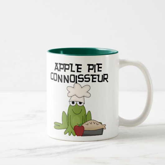 Apple Pie Connoisseur Tshirts en geschenken Tweekleurige Koffiemok (Rechts)