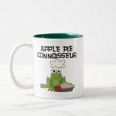 Apple Pie Connoisseur Tshirts en geschenken Tweekleurige Koffiemok (Links)