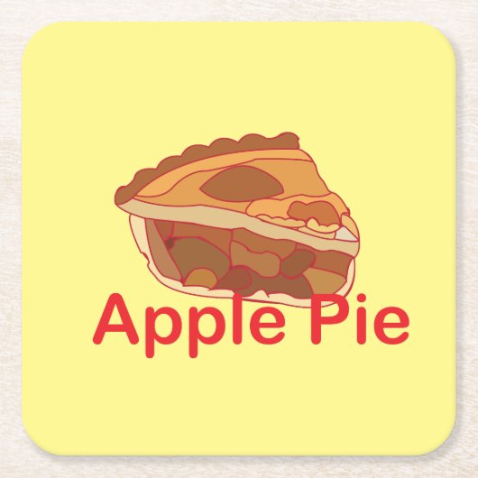 Apple Pie Dessert Kartonnen Onderzetters (Voorkant)