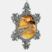 Apple Pie Dessert Tin Sneeuwvlok Ornament (Links)