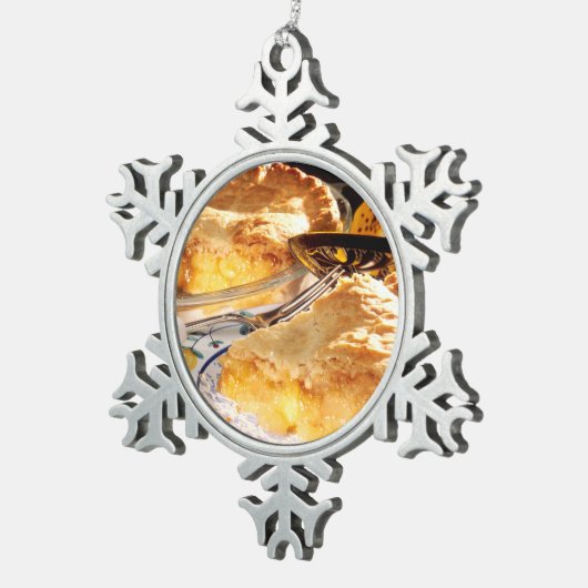 Apple Pie Dessert Tin Sneeuwvlok Ornament (Rechts)