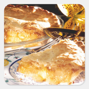 Apple Pie Dessert Vierkante Sticker