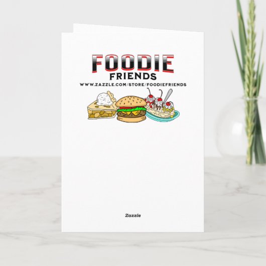 Apple Pie en Vanilla Ice Cream Verjaardag Kaart (Achterkant)