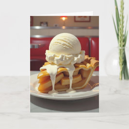 Apple Pie en Vanilla Ice Cream Verjaardag Kaart