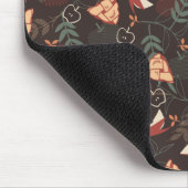 Apple Pie Floral Pattern Black Muismat (Hoek)