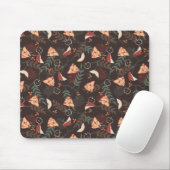 Apple Pie Floral Pattern Black Muismat (Met muis)