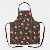 Apple Pie Floral Pattern Black Schort (Voorkant)