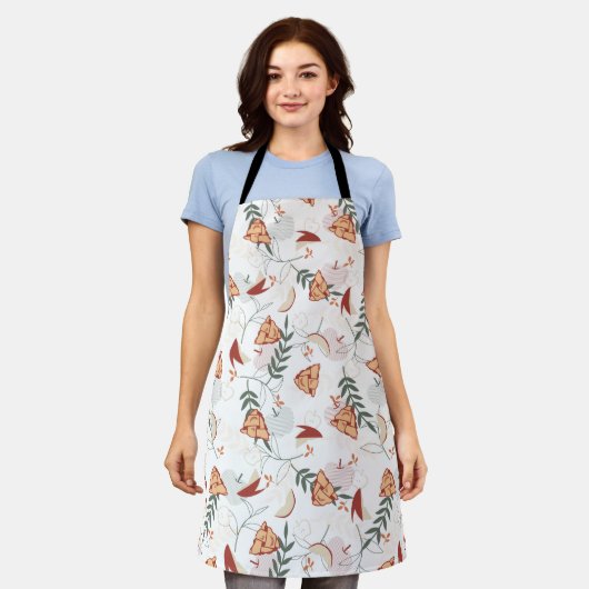 Apple Pie Floral Pattern White Schort (Gedragen)