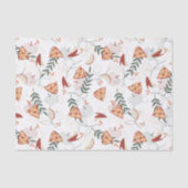 Apple Pie Floral Pattern White Tissuepapier (Voorkant)