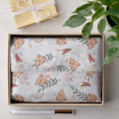 Apple Pie Floral Pattern White Tissuepapier (Geschenk)