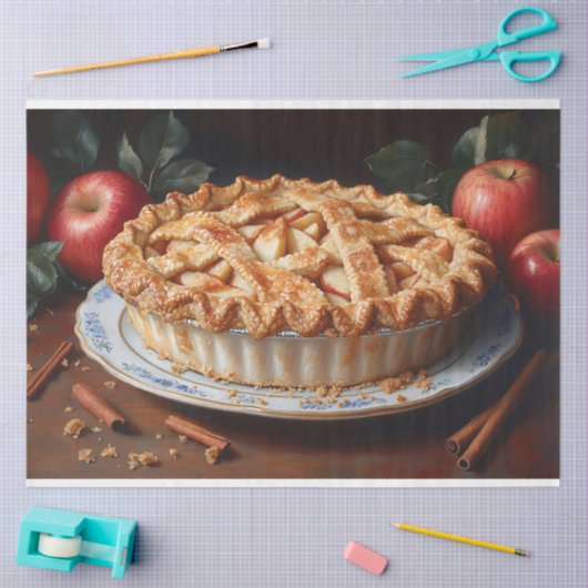 Apple Pie  geïnspireerd schilderij Decoupage Tissuepapier (Craft)