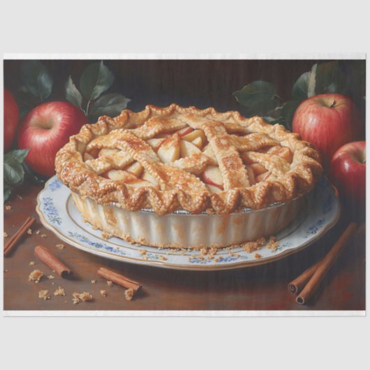 Apple Pie  geïnspireerd schilderij Decoupage Tissuepapier (Voorkant)